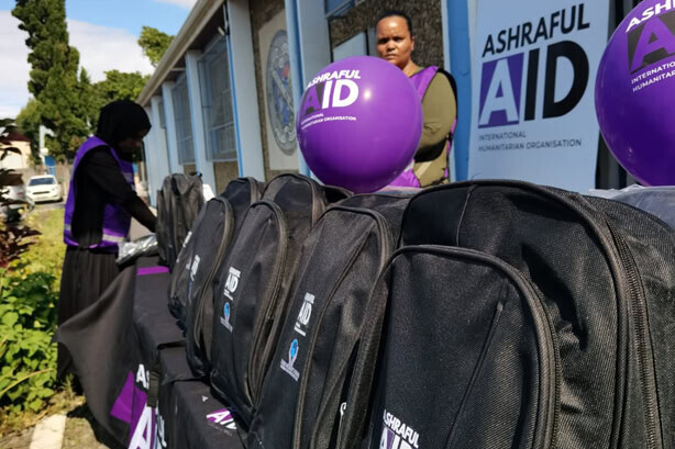 Back to school packs ready for distribution to children by Ashraful Aid