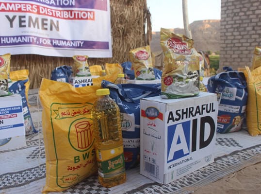 Zakat food hampers prepared by Ashraful Aid