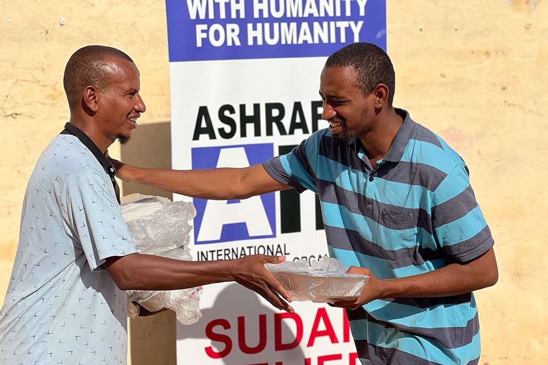 Ashraful Aid delivering emergency relief in Sudan
