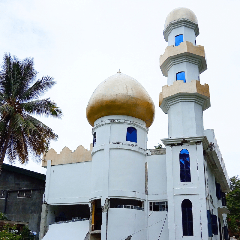Earthquake damage to a mosque in Sarangani Province, Philippines
